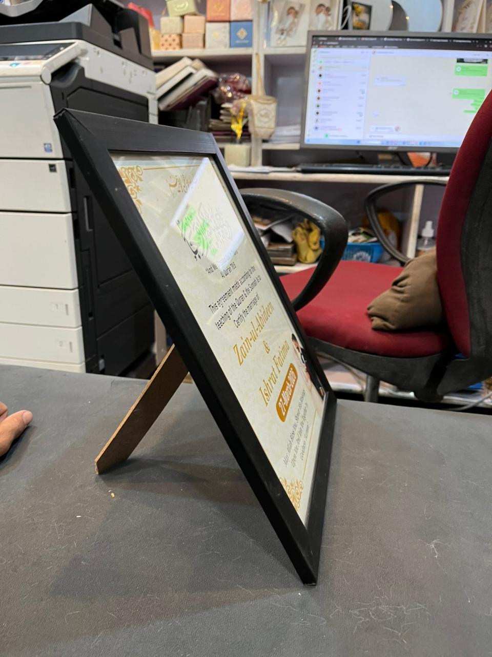 customized achievement certificate frame
