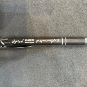 premium customized black pan – personalized name, contact & address